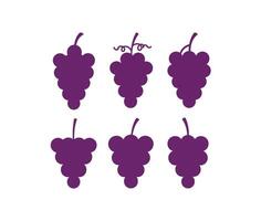Simple and Elegant Grape Cluster Icons for Label and Packaging Design vector