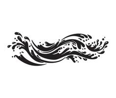 Dynamic liquid splash wave with stylish artistic flow vector