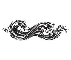 Abstract and stylish ocean wave splash for branding projects vector