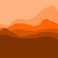sunset in mountains gradient vector