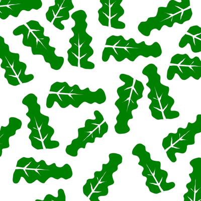 set of green leaves pattern