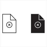 Cancel file icon, graphics vector