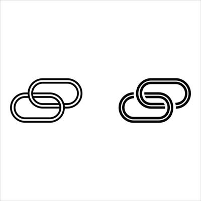Modem mode icon. Hotspot internet sharing button. Share link symbol. Chain illustration isolated. Internet sharing pictogram. Attach link button.