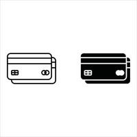 Debit card Line Icon Design vector