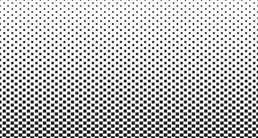 Halftone dotted abstract background. Black and white print with mosaic geometric gradient squares. Digital technology concept - monochrome pattern vector