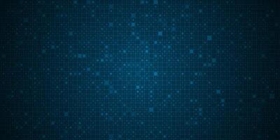 Grid pixle pattern. Technology blue background vector