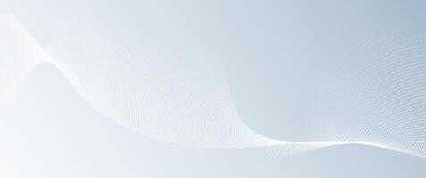 Dot and wave line pattern on white, gray color background vector