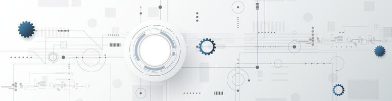 Abstract circuit board, Illustration high tech, network connection, science and information technology on white color background vector