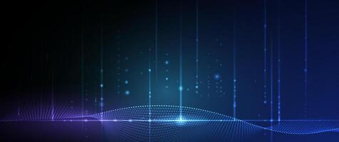 Wave line and dot particle vector