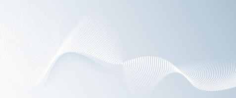 Dots and wave line pattern on white, gray color background vector