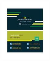 Top business card design template vector