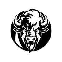 Illustration of wild bison. Design element for logo, label vector