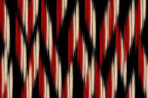 Ikat gold and red pattern Design for Fabric. Ethnic fabric design. Boho, ornament, clothing, textile, wrapping, background, wallpaper, carpet, embroidery, print vector