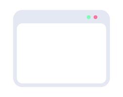 Minimal Blank Browser Window. Webpage Mockup Template with Simple UI vector