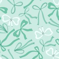 Seamless pattern with bows on a light blue background. graphics. vector