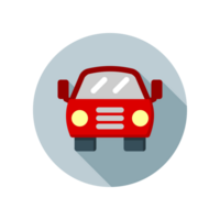 Design Illustration graphic of front car circle icon with flat style. Suitable for UI, mobile design, web design, etc. Transparent Background. png