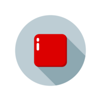 Design Illustration graphic of stop button icon with flat style. Suitable for UI, mobile design, web design, etc. Transparent background. png