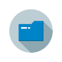 Design Illustration graphic of Document Folder icon with flat style. Suitable for UI, mobile design, web design, etc. Transparent background. png