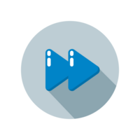 Design Illustration graphic of forward button icon with flat style. Suitable for UI, mobile design, web design, etc. Transparent background. png