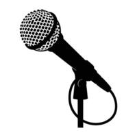 microphone icon white background vector