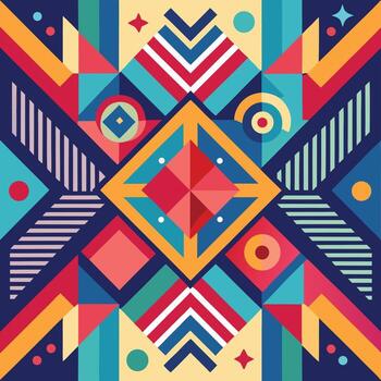 resumen geométrico modelo con vistoso formas vector