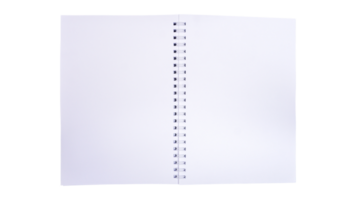 Two blank pages of paper isolated on transparent background png
