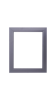 Empty black wood photo frame in vertical position isolated on transparent background png