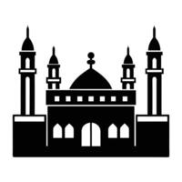 Islamic mosque icon in simple style on white background vector