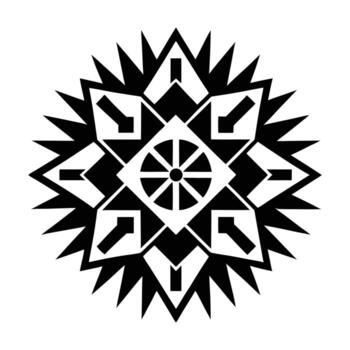 geometric design with a star in the center vector