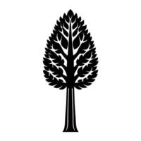 a black and white silhouette of a tree. vector