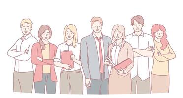 A collaborative and diverse business team is essential for success in the modern workspace vector