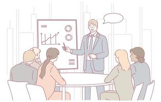 Setting for Professional Business Meetings and Presentations for Optimal Engagement and Success vector