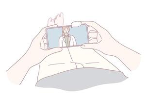 Capturing an Engaging Virtual Interaction Through the Power of a Smartphone Device vector