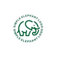 elephant linear simple logo graphic template illustration vector