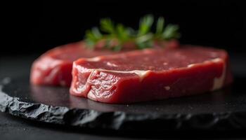 Fresh Raw Beef Steaks for Grilling photo