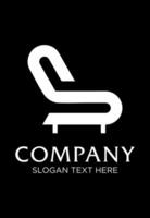 intial b with chair logo design vector