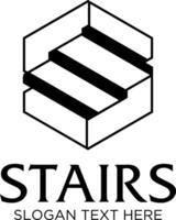 initial s with ladder ide logo design vector