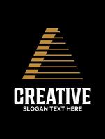 initial A idea logo design vector