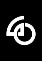 initial GO idea logo design vector