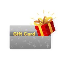 Gift card, voucher. Discount gift cards. illustration vector