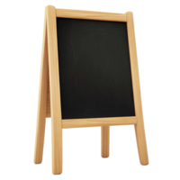 Blank Blackboard with Wooden Frame for Messages or Menu Display Isolated at Transparent Background png