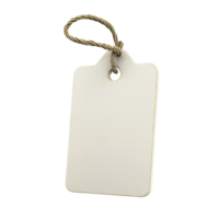 Blank White Tag with a String for Labeling Items or Gift Isolated at Transparent Background png