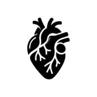 Human Heart Silhouette Icon for Websites and Apps vector
