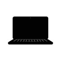 Sleek Portable Black Laptop Computer Device for Work and Play vector
