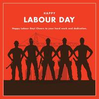 A Celebration of Workers and Their Contributions on Labour Day vector