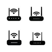 Stylish Router Icon Pack for Digital Connectivity Projects vector