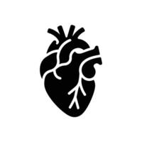 Anatomical Heart Simple Icon for Applications and Websites vector