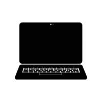 Modern Laptop Computer Device For Work And Personal Use vector