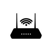Silhouette Style Router Icon and Logo Design vector
