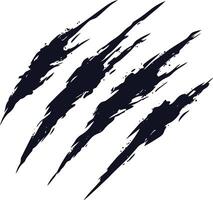 Dramatic Claw Marks Scratch Graphic Isolated White Background vector